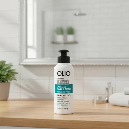 Crema De Peinar Olio Cabellos Ondulados Anti Frizz 160g