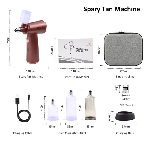Pistola De Bronceado En Spray Recargable Y Sin Cable Beaurai