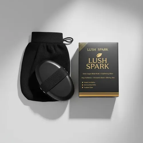Cepillo Corporal Cobre Con Guantes Exfoliantes Para Piel