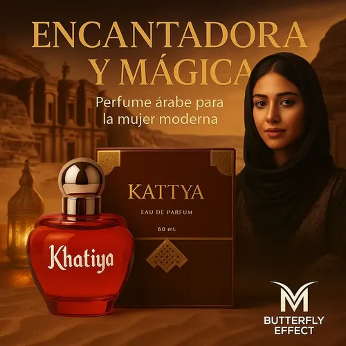 Perfume Arabe Mujer Katiya Oud Con Feromonas Industria Nacional BE BUTTERFLY EFFECT