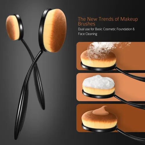 Set De Brochas De Maquillaje Yoseng Ovaladas 10 Piezas Profe