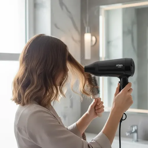 Secador De Pelo Style Atma Sp8925p 1300w. 2 Velocidades Color Negro