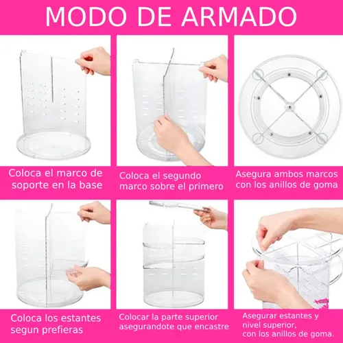 Organizador Acrílico Giratorio Maquillaje Multiuso Baño