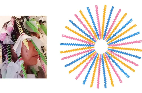 2 Juegos De Rulos De Plástico Para Rizar Cabello