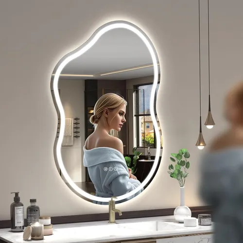 Espejo Baño Led Nube Antivaho Dimmable Luz Blanca 24×36