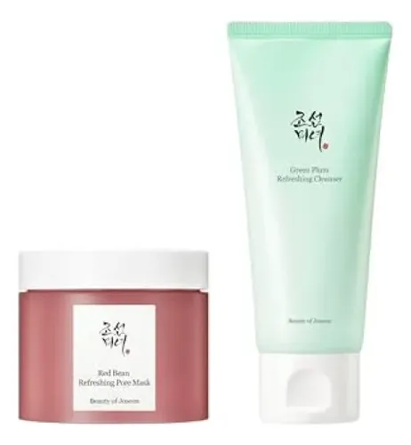 Mascarilla Y Limpiador Coreanos De Frijol Rojo Y Ciruela