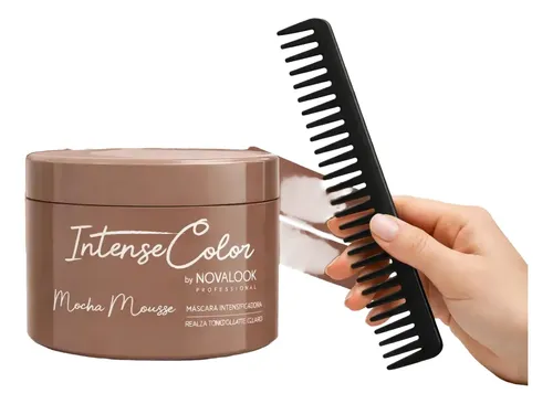 Máscara Intense Color Mocha Mousse Novalook +peine Desenredo