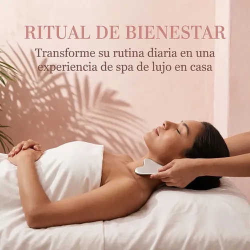 ~ Set 4 Gua Sha Facial De Acero Inoxidable Con Estuche Todo
