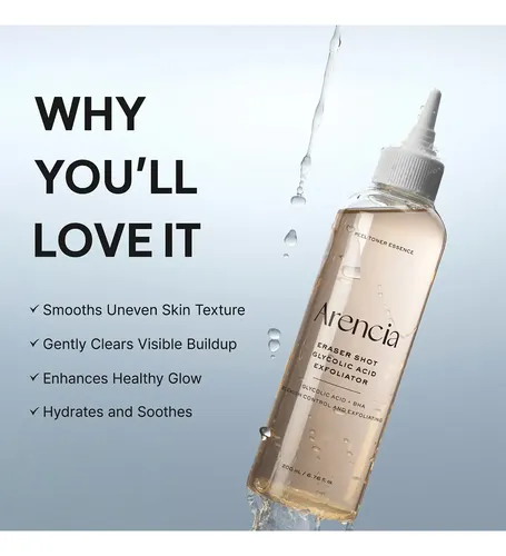 Arencia Eraser Shot Tónico Exfoliante Ácido Glicólico 200ml