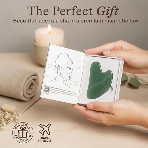 Masajeador Facial Gua Sha Beauty By Earth Jade Verde