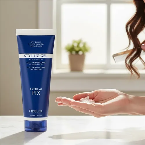 Gel Modelador Fijacion Extrema Efecto Humedo Fidelite 230ml