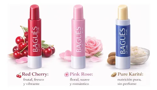 Bálsamo Labial Bagués Lip Care Karité Cherry O Rose