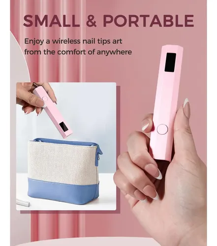 Luz Uv Portátil Para Uñas Mlogiroa Rosa 3w Con