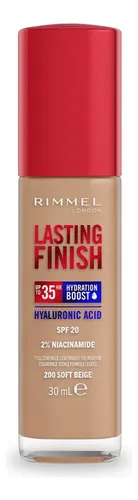 Base De Maquillaje Lasting Finish 35 Hours Rimmel London Tono 200 Soft Beige