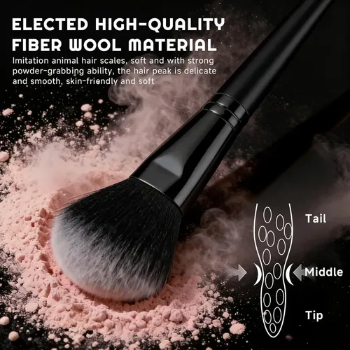 Kit De Maquillaje Negro Hghdbt De 51 Piezas Con Brochas Y Es