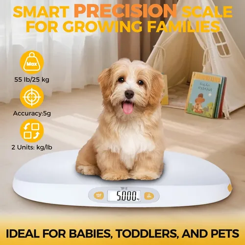 Balanza Digital Para Bebés Tipre 25 Kg Con Cinta Métrica Y P