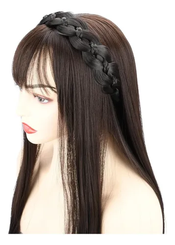 Diadema Trenzada Ancha For Mujer Con Dientes Y Pelo