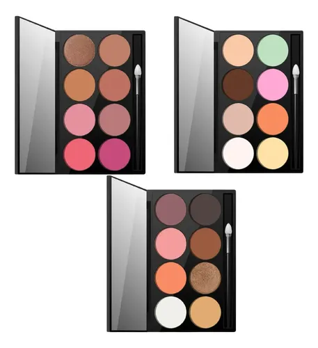 Set Paletas De Maquillaje Rostro Profesionales Xulu X3