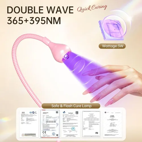 Lámpara Led Para Uñas 3w Aoraem Con Cuello Flexible