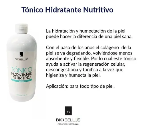 Tónico Hidratante – Biobellus 500 Ml Momento de aplicación Día/Noche Tipo de piel Mixta