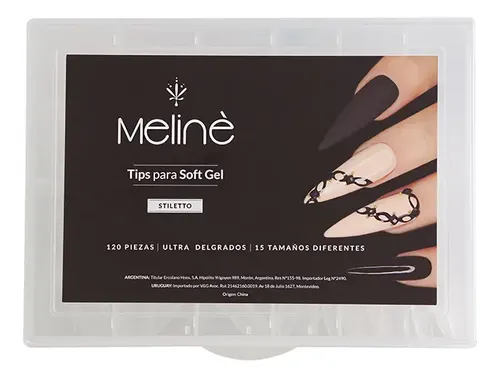 Tips Para Soft Gel Stiletto X120u Meliné