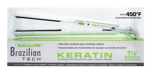 Plancha Pelo Alisado Keratina Babyliss Brazilian Tech 450f