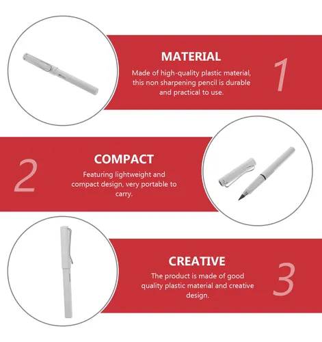 6 Lápices Sin Sacapuntas Prácticos Para Escribir Y Dibujar