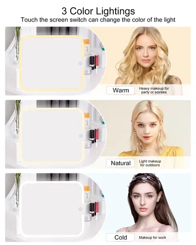 Espejo De Maquillaje Con Luces, Led De Repuesto Para Bolsa D