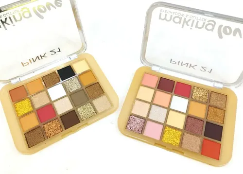 Paleta Sombras Ojo Matte Glitter Love Pink 21 Set 2 Unidades