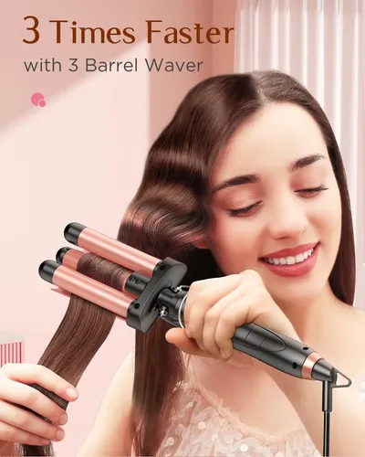 Plancha De Pelo Kinked 5 En 1 Rosa Dorado 110v/240v