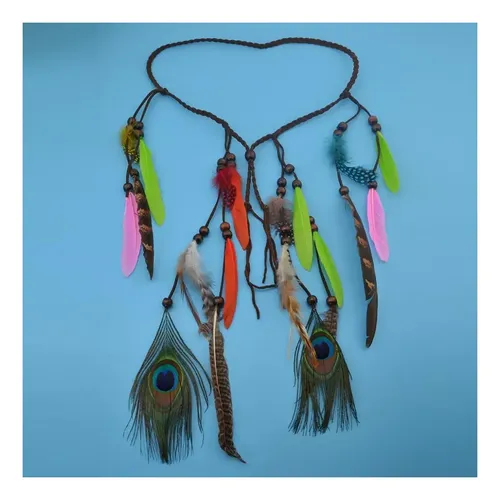 2pcs Diadema De Pelo Con Plumas De Pavo Real Fascinator .