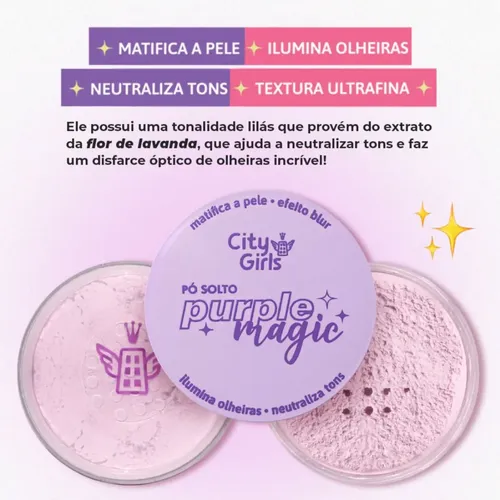 Polvo Suelto Morado Lila Purple Magic De City Girls Neutralizador
