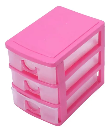 Caja De Almacenamiento De Plástico Translúcido Con 3 Capas,
