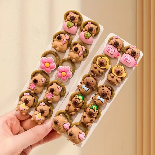 20 Coleteros Carpincho 1pc Niñas Regalo 20 Ligas Para El Cabello #3 Riscas