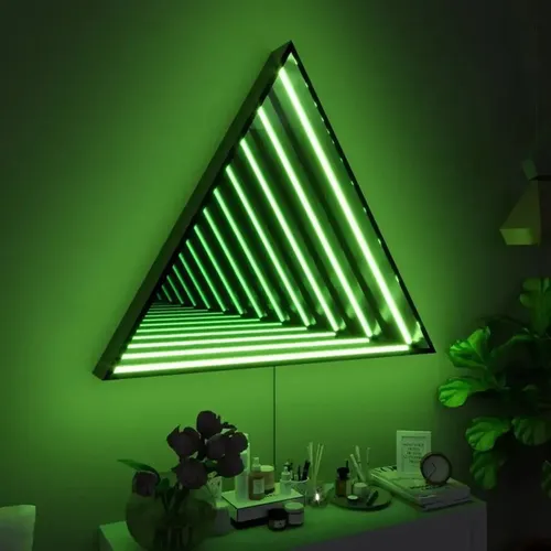 30cm Luz Led De Espejo 3d Triángulo, Decoración Hogar