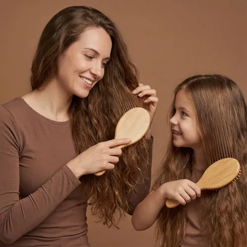 Set De Cepillos De Cabello Svrsd 8 Pzas Bambú Antiestático M