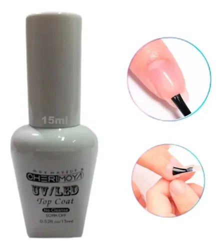 Top Coat Cherimoya 15ml Semipermanente Uñas Uv Led