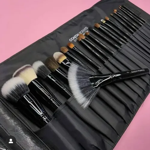 Coastal Scents BR-SET-011 Kit Set De 22 Pinceles Brochas Naturales y Sintéticas Color Negro