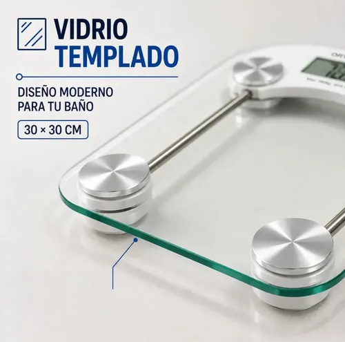 Balanza De Baño Digital Vidrio Templado Hasta 180 Kg Fcd