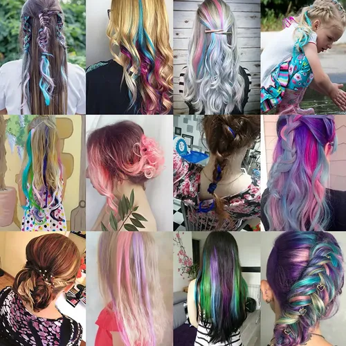 ) Extensiones De Cabello Coloreado De 20 Pulgadas Con Clip (