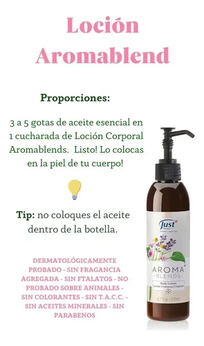 Swiss Just Aromablends Locion Cremosa Corporal 200 Ml