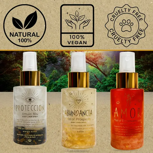Kit Perfumes Mujer Abundancia, Protección, Amor-edp-cuarzos