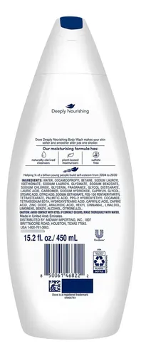Jabón Líquido Corporal Dove Deeply Nourishing 500ml