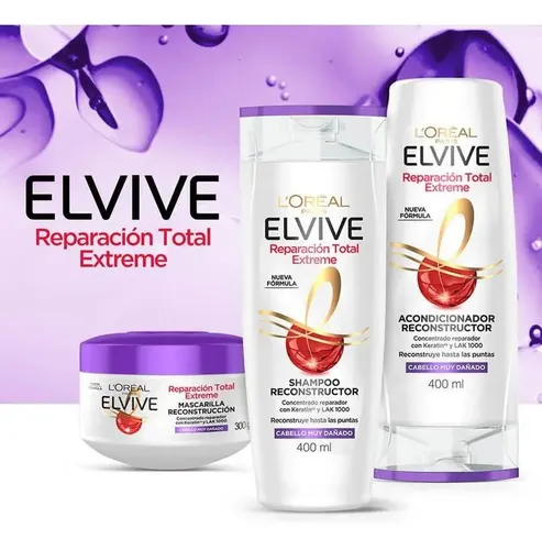 Shampoo Y Acondicionador Elvive Reparación Total Extreme