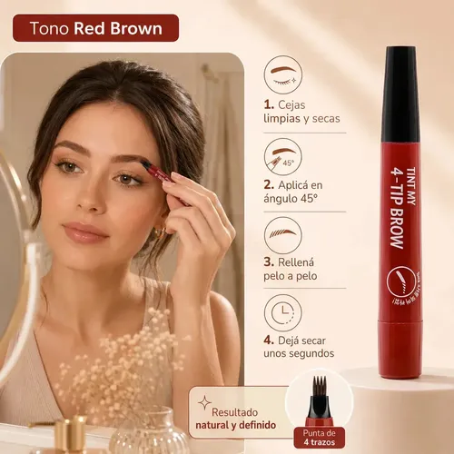 marcador microblanding para cejas Regina Perfilado Microblading Eyebrow Perfilado Efecto Pelitos 04 x unidad de 0.7 g color marrón rojizo 03