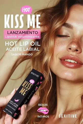 Kiss Me Sexitive Lipstick Hot Lip Oil Sabor Mango