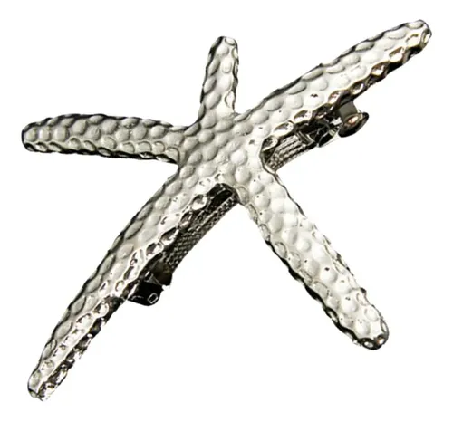2 Pinza Barrette Adorno Para Cabellero Cabello ( / Plata