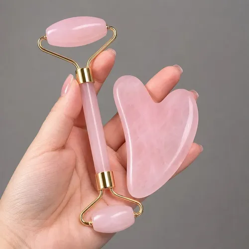 Juego 1 Pieza Rodillo Y Gua Sha Masaje Facial Multicolor