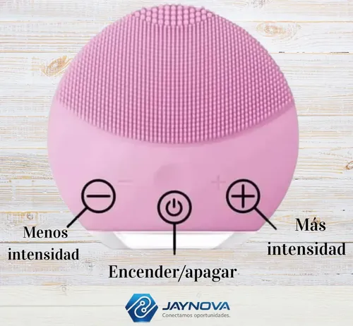 Cepillo Limpiador Masajeador Facial Silicona Electrico Usb Rosa