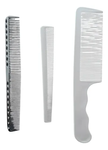 Set De Peines Por 3 Unidades De Corte Peluquería Y Barbería